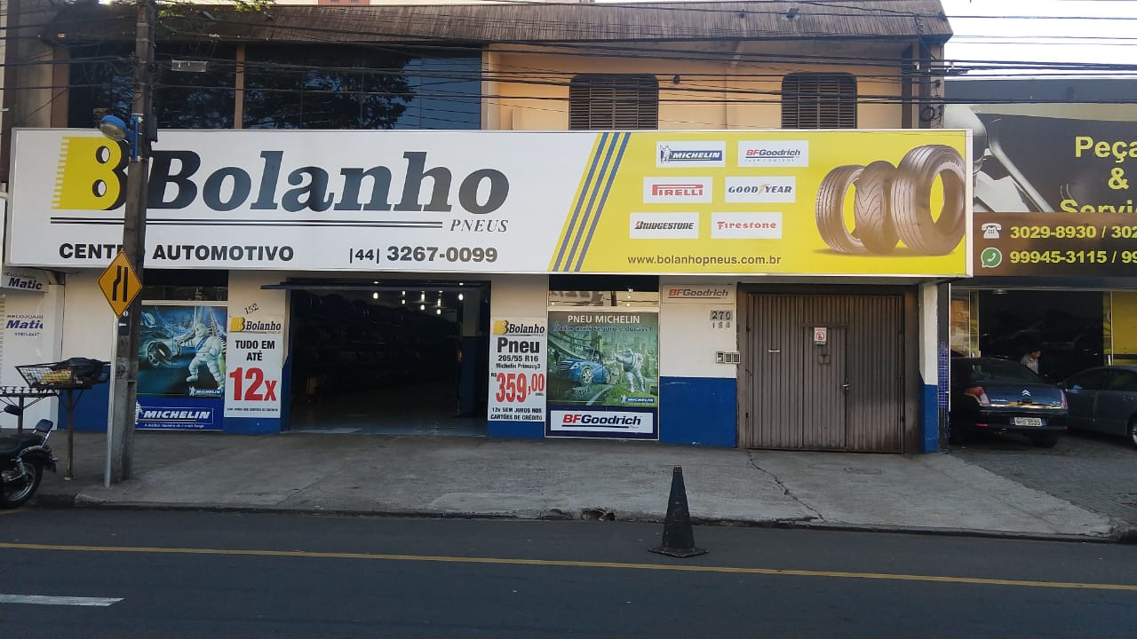 Fachada Bolanho Pneus em Umuarama - PR